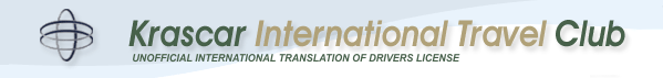 International Driver License provided by Krascar International Travel Club